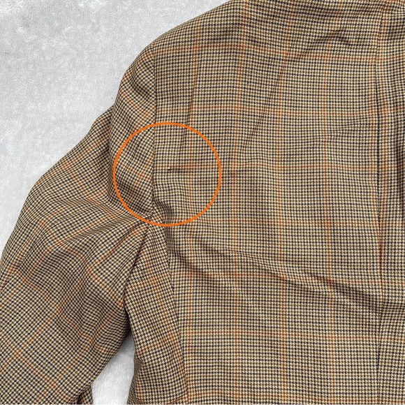TED BAKER LONDON Houndstooth Blazer - Caramel Brown & Cream - 46L - Picture 11 of 16
